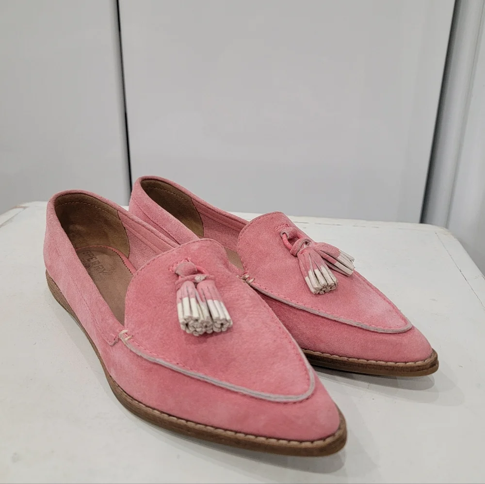 Sperry Top-Sider Saybrook Painted Tassel Loafers Slip-On Shoe Pink Womens 7.5 - Picture 17 of 17